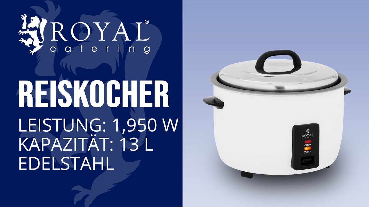 Buffalo Rijstkoker | 6L/13L | 50 Porties | 1.95kW (230V) | 460x400x345
