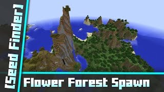 Flower Forest, Savanna M Spawn - All biomes around [Seed Finder] 061