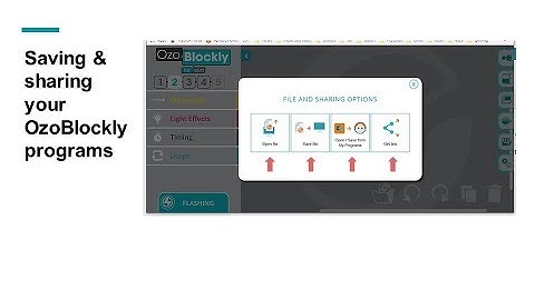 Saving and sharing your OzoBlockly programs