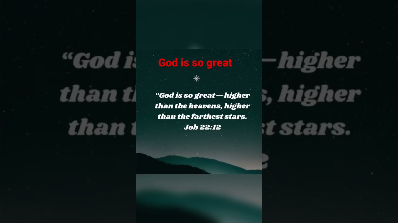 God is so great 