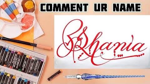 Shania Name Signature Calligraphy Status | How to Draw, Cursive Calligraphy with Cut Marker