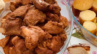 Almoço de Domingo Caçoila Feijão Assado e Batata Doce