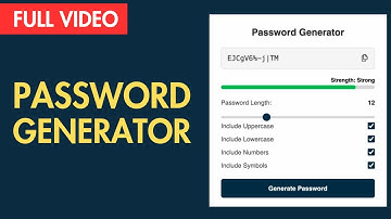 [FULL VIDEO] How To Build A Password Generator Using HTML, CSS & JavaScript | Mini Project