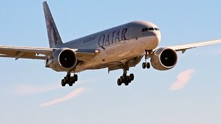 Qatar Airways B777-200Lr Inaugural Arrival At Lax