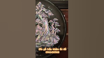 Đĩa gỗ trắc khảm ốc đỏ ,Red Snail Mosaic #khamoc