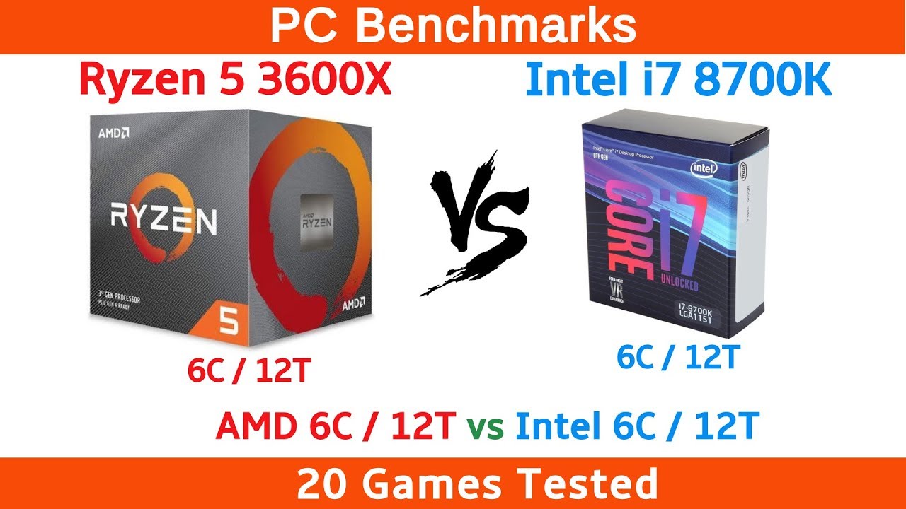 AMd Ryzen 5 3600X vs Intel i7 8700K New Benchmarks - YouTube