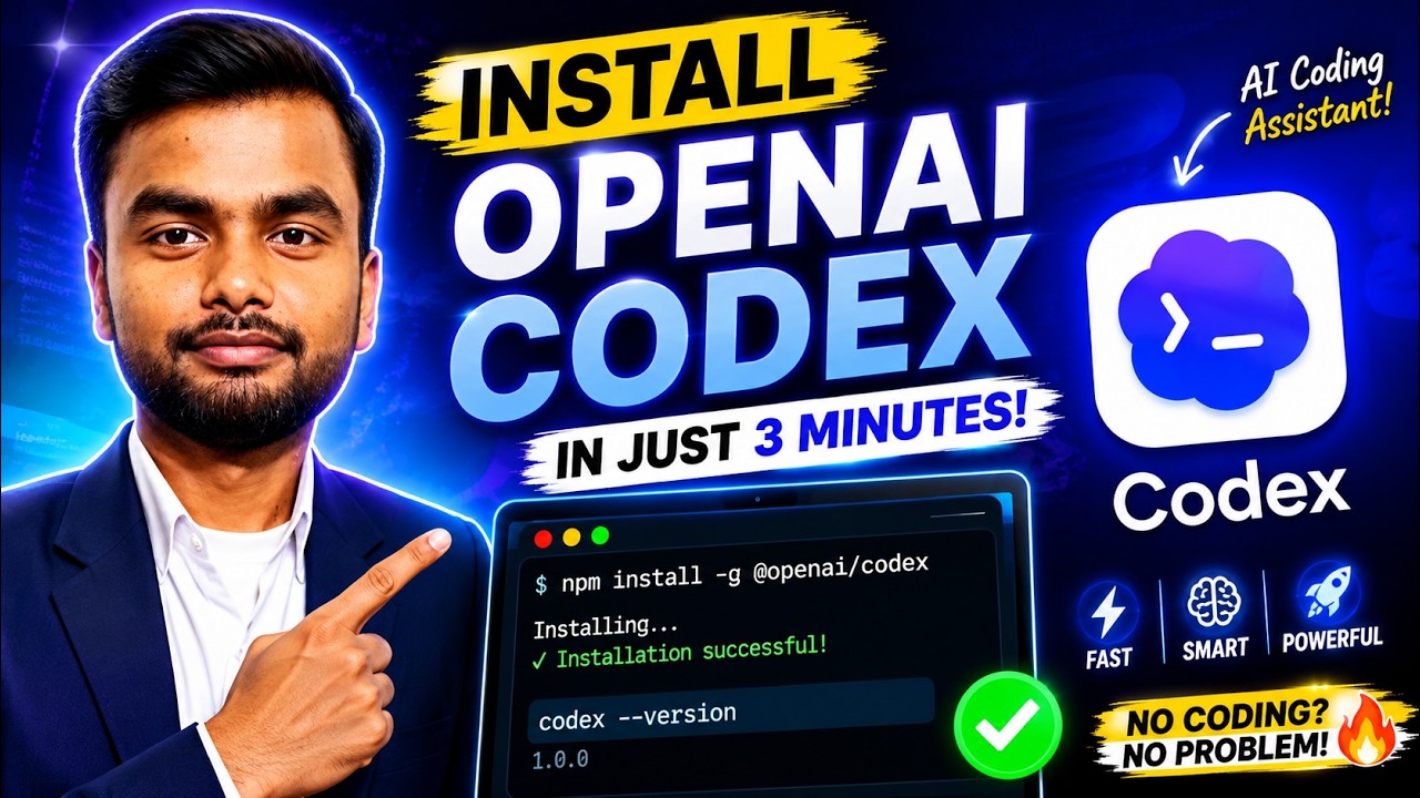 🔥 Install OpenAI Codex on Windows in 3 Minutes | Complete Setup Guide ...