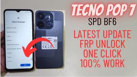 Tecno Pop 7 Spd Frp Bypass One Click UnlockTool 100% Working Method Only 2023