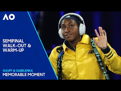 Gauff v Sabalenka | Semifinal Walk-Out & Warm-Up | Australian Open 2024