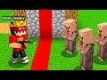 Minecraft Villagers SPLIT The Village in HALF in Minecraft 
