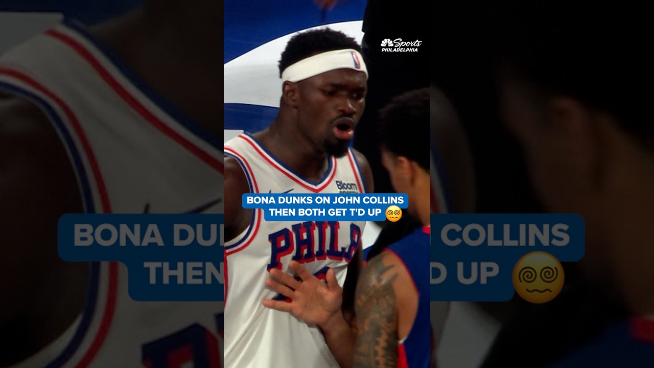 Adem Bona sparks the Philly crowd with huge dunk and a technical foul