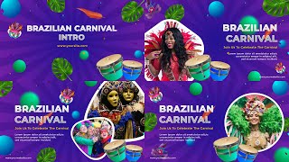 New Modern Brazilian Carnival Intro After Effects Templates | No Copyright