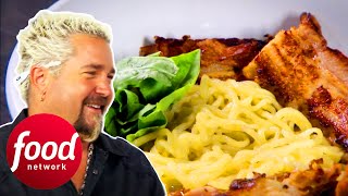 Guy Fieri Tries A PHENOMENAL Pork Ramen Dish! l Diners, Drive-Ins & Dives