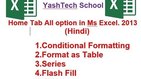 Home Tab in  ms excel Hindi part3