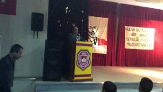 Kiraz Kaymakamı Mustafa Akgülün 12 Mart Konuşması