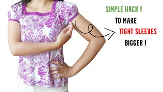 DIY: How to Loosen Tight Arm Sleeves | Quick fix how to enlarge sleeves that are too small #howto