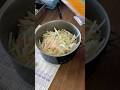 ガレージ　一仕事して朝ラーメン