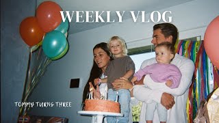 WEEKLY VLOG | updated skincare routine, tommy turns 3, tons of cooking |