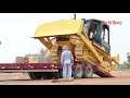 Bulldozer Shantui SD22 Loading On Trailer
