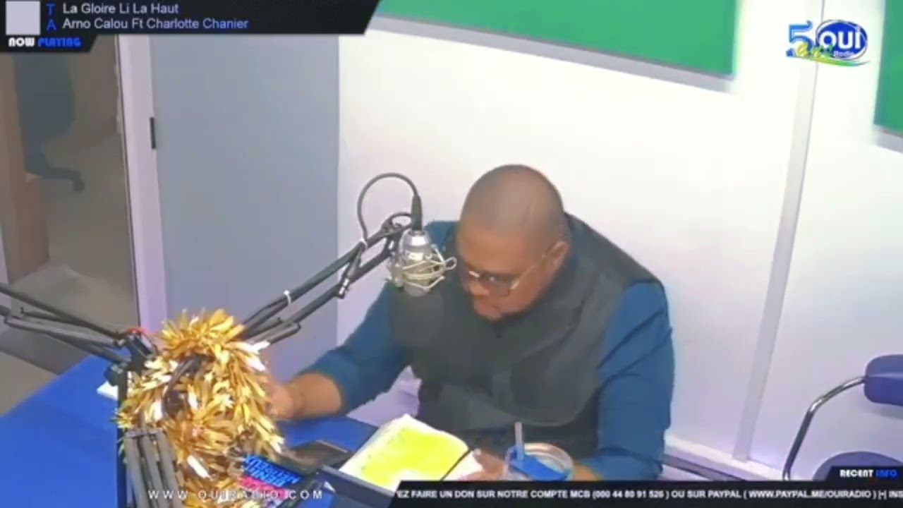 Mo intervantion lor oui Radio dan lemition worshiper time avec paster Dario. Theme linferyorite 