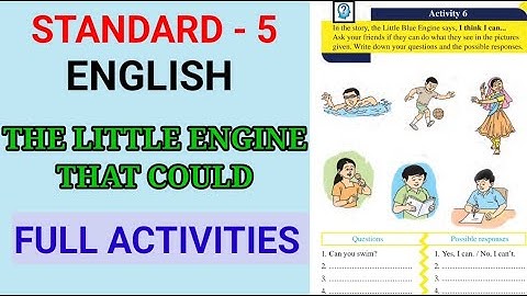 THE LITTLE ENGINE THAT COULD | FULL ACTIVITIES | STD 5 ENGLISH UNIT 2 | Class 5 New English Unit 2