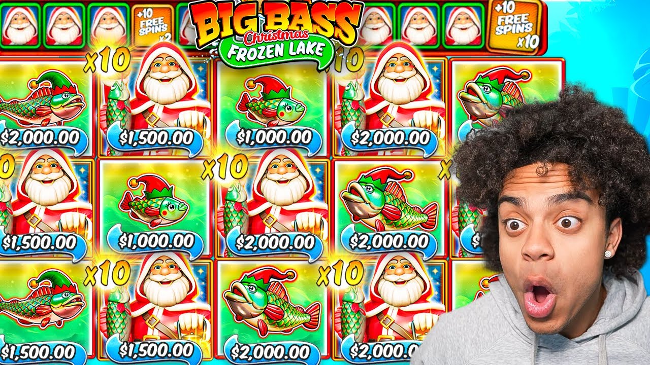 I Hit MAX STAGE on BIG BASS Christmas Frozen Lake!