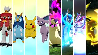 Pokémon Legends: Arceus - All Starters Evolutions \& Signature Moves (HQ)