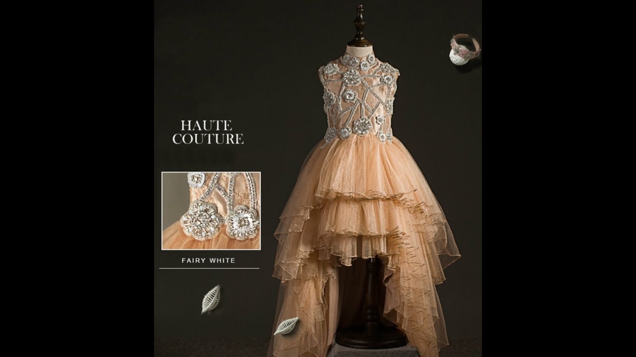 Floral Paillette High Low Gown