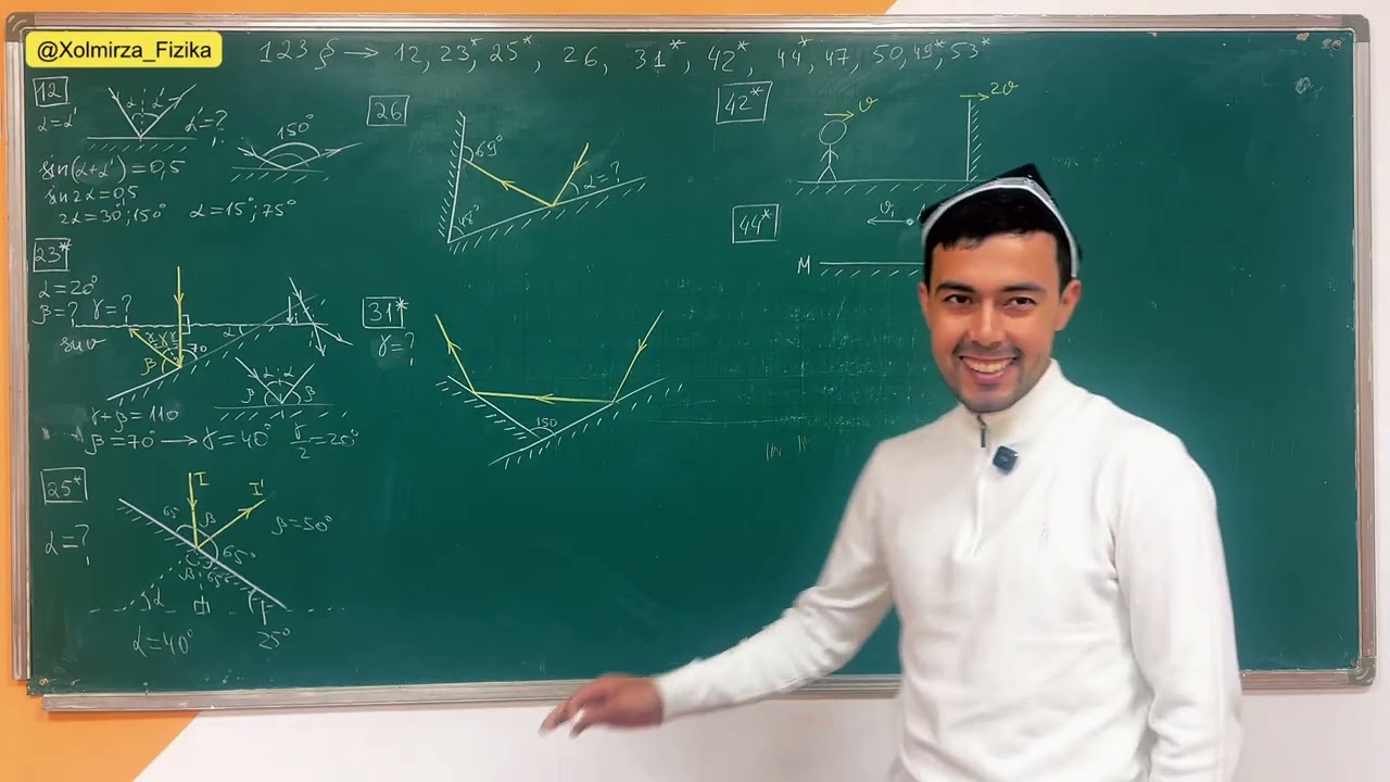 123-mavzu yechimi Innova || Yorug'likni qaytish qonuni. #fizika #milliysertifikat 