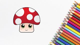 cute mushroom drawing 🤩🤩kids drawing ideas 💡#subscribe #cute