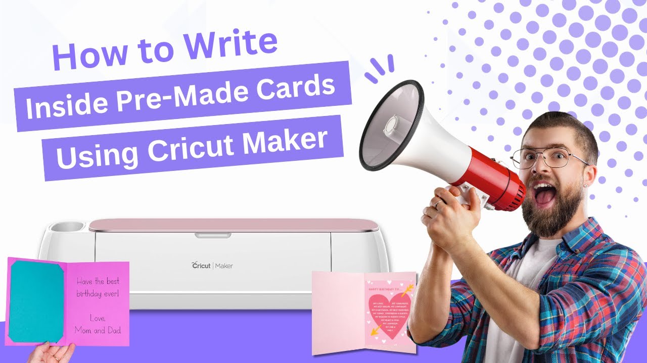 How to Write Inside Pre-Made Cards Using Cricut Maker || Manny Maker
