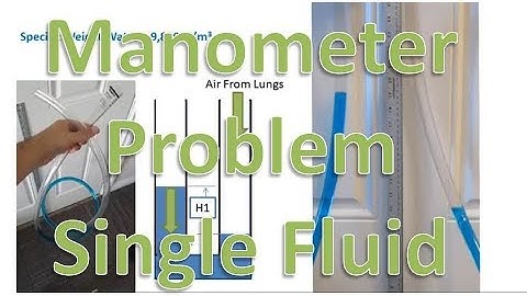 Manometer Single Bend Single Fluid Solve for Pressure (problem and solution)