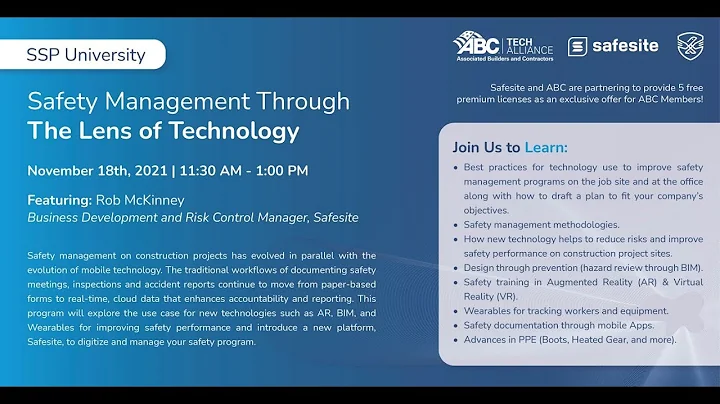 Safety Management Through the Lens of Technology Webinar