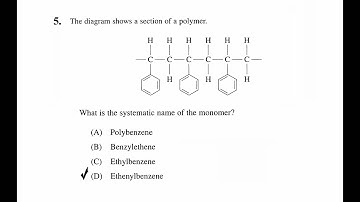 3       POLYMERS          HDPE , LDPE , PVC , Styrene          HSC Question