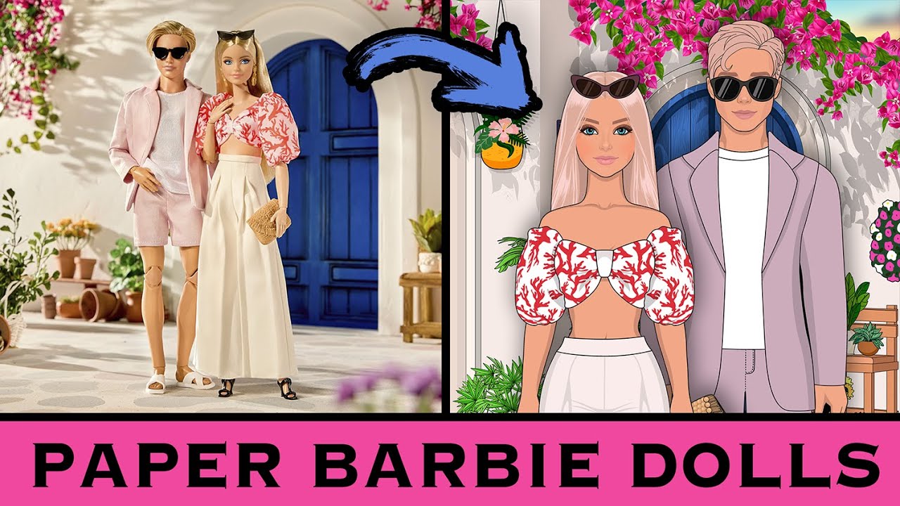 Barbie Style Inspired Paper Dolls | Easy craft for rainy evening | Doll Craft
