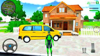 Orange VAN, Plane and Bike Driving Sim 3D - Rope Frog Hero Car - Android Gameplay screenshot 5