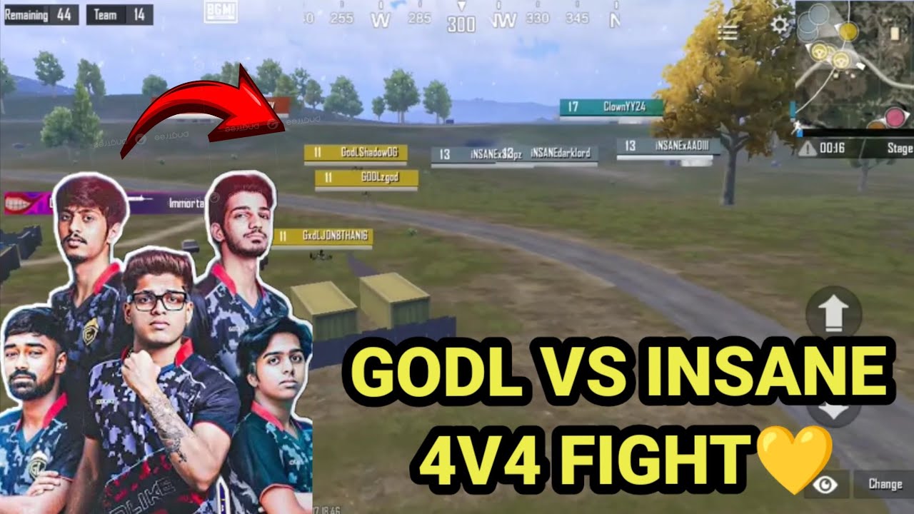 GODLIKE VS INSANE 4V4 FIGHT IN SKYESPORT SEMIS 