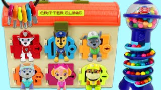 Paw Patrol Pups Get Locked Behind Surprise Doors with Keys & Fun Rainbow Gumballs Candy Dispenser! by AWESMR pop 8,970 views 13 days ago 9 minutes, 54 seconds