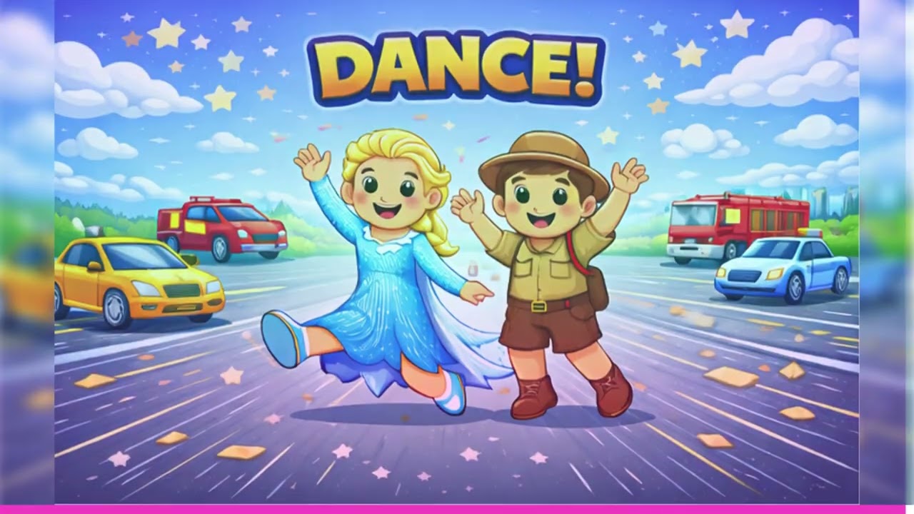 Car & Truck Freeze Dance for Kids 🚗 | Car & Truck Dance Game