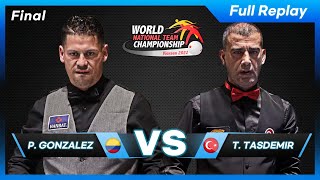 Final  Pedro GONZALEZ vs Tayfun TASDEMIR (34th World Championship Nat. Teams 3Cushion)