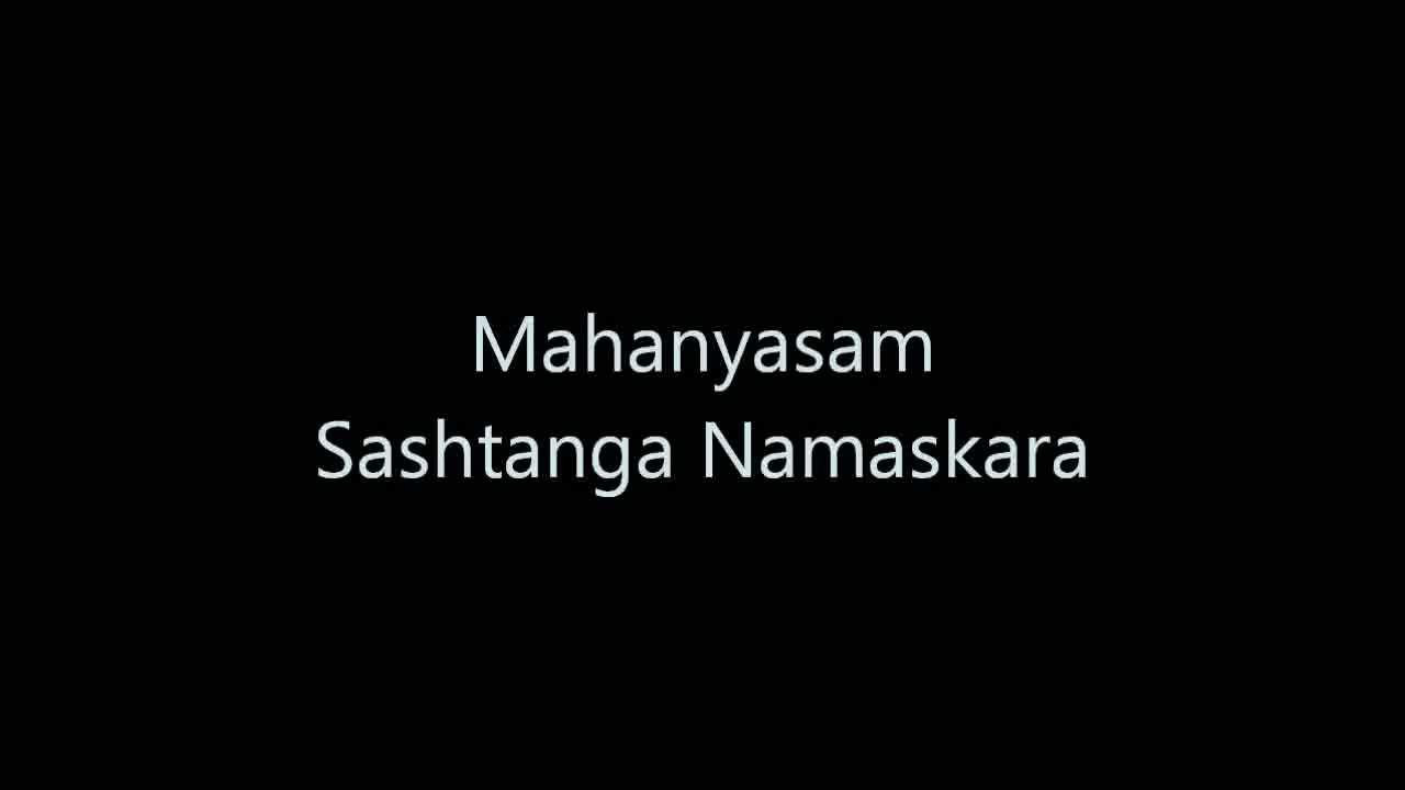 Mahanyasam   Sashtanga Namaskara R1 DSB