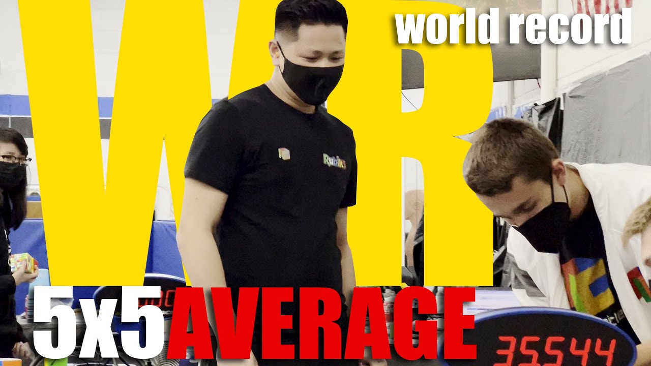 World Record 5x5 Average (38.45) Rubik's Cube - YouTube