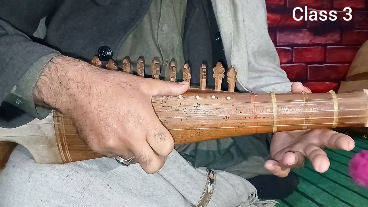 Rabab tuning and  bibi sherene pushto song learning 