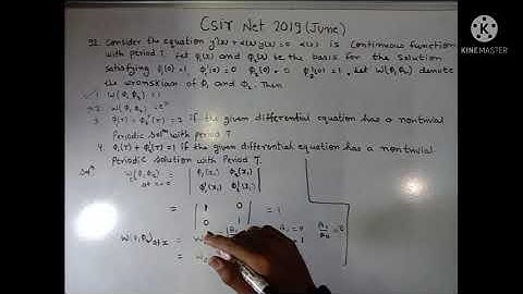CSIR NET MATHEMATICS || JUNE 2019 ||QUESTION NO. 92 || ODE || PART C || SOLUTION