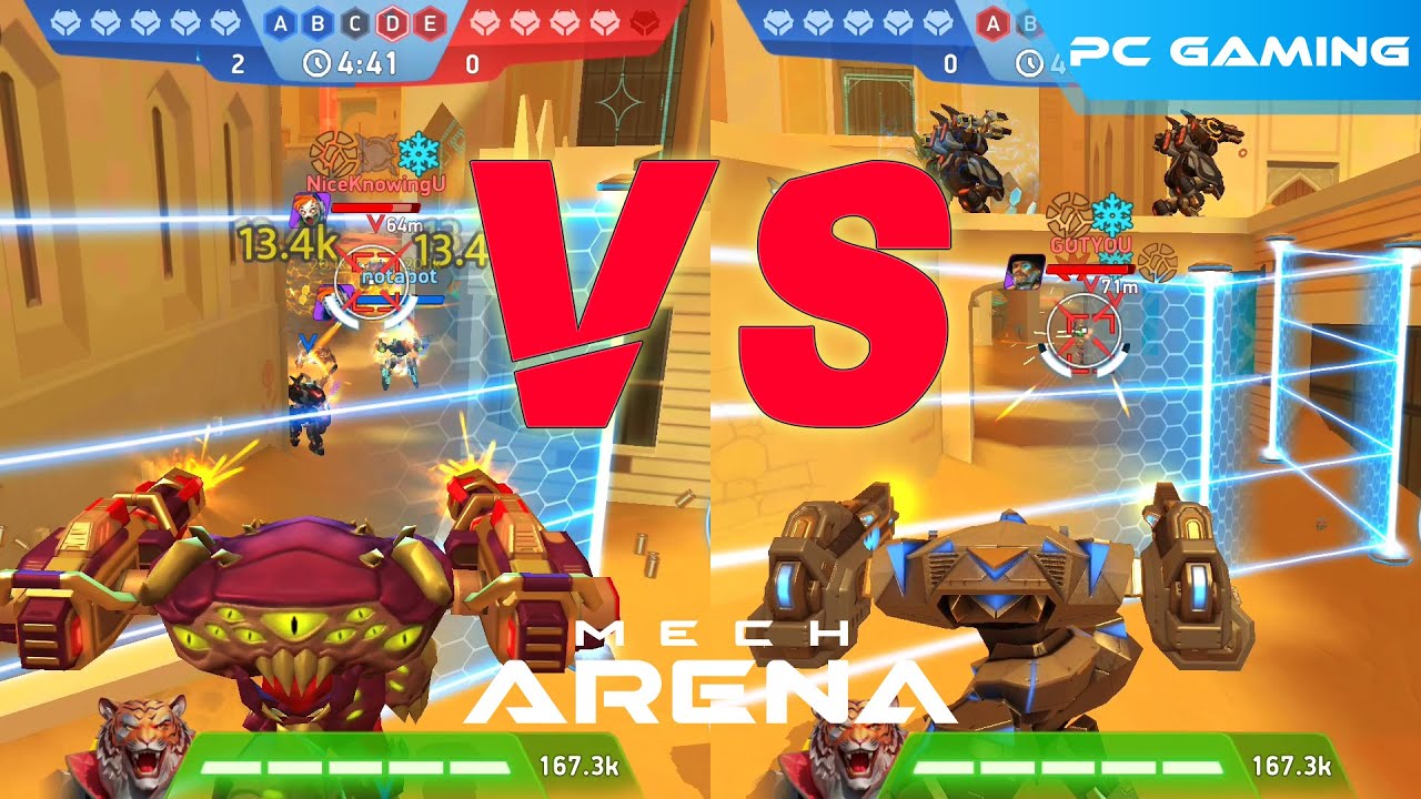 Mech Arena VN# 960| Minigun 16 vs Chain Gun 16