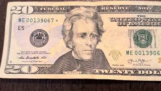 Finding a 2013 star note 20 dollar bill