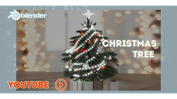 How to Create a 3D Christmas Tree with Ornaments and Garland in Blender | Step-by-Step Tutorial