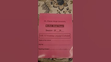 CCSU B.ed 2 nd year Assignment file, Knowledge language and curriculum #shorts #short #shortvideo