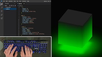 ASMR Programming - Ambient Light Effects | CSS 3D Glowing Cube Animation Effects - No Talking