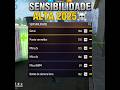 Melhor sensibilidade xitada atualizada 2025 full vermelho no free fire #freefire #sensiff #sensi #ff